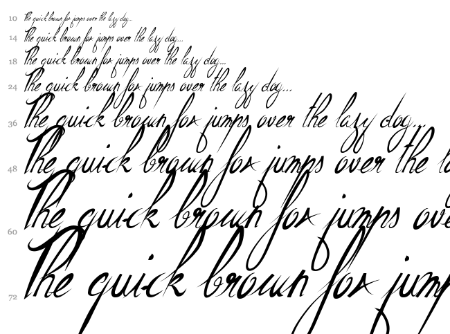 Elegant Dragon font waterfall